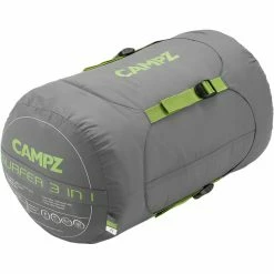 CAMPZ Surfer 3in1 Sleeping Bag anthracite/green -Synthetic Sleeping Bags Shop campz surfer 3in1 sleeping bag anthracite green 5