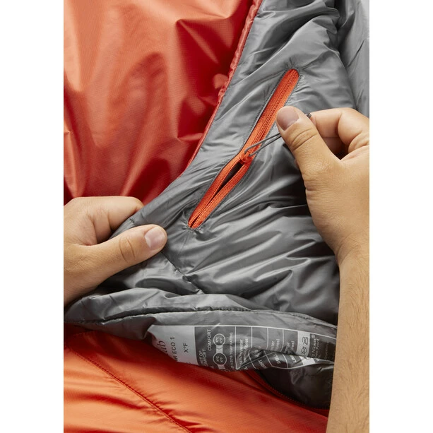 Rab Solar Eco 1 Sleeping Bag Long red clay 5 Rab Solar Eco 1 Sleeping Bag Long red clay - Image 5